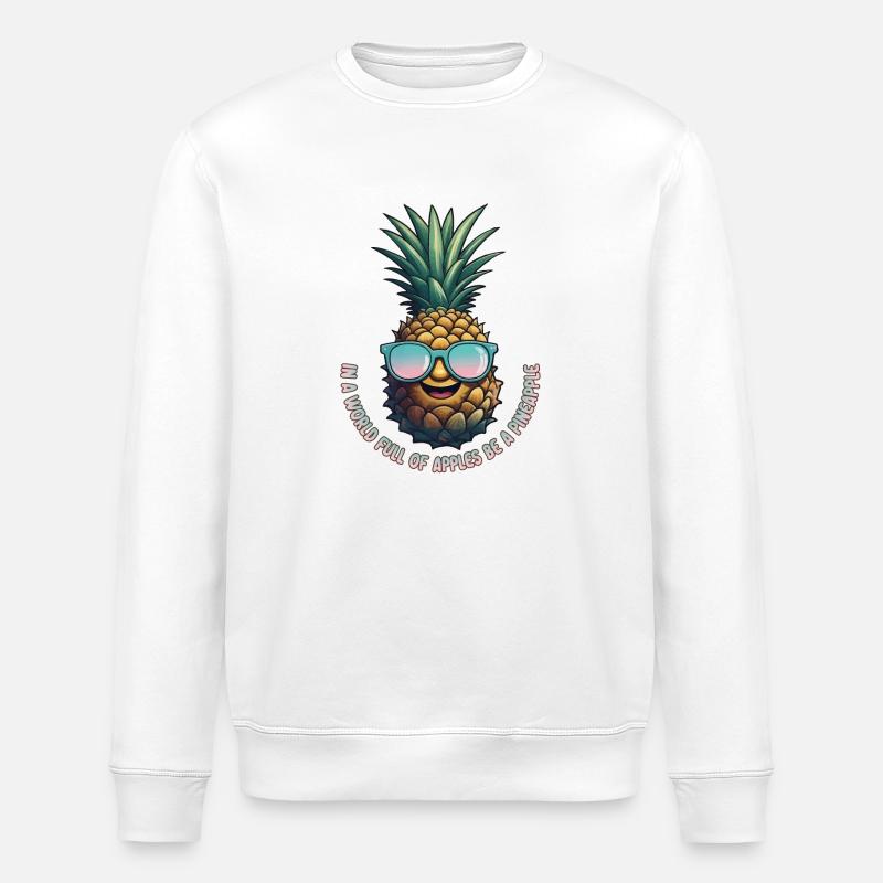 Ananas Ananas Cool Sunglasses Cadeau - Sweat bio ROLLER Stanley/Stella Unisexe - blanc