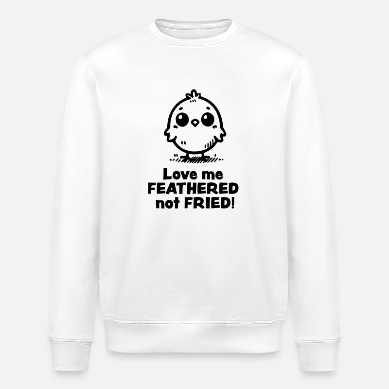 Feathered not Fried - Stanley/Stella Unisex Bio-Sweatshirt ROLLER - Weiß