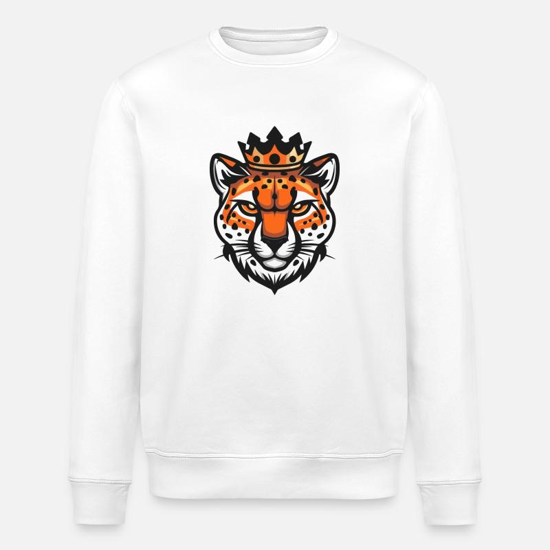 Couronne de guépard - Sweat bio ROLLER Stanley/Stella Unisexe - blanc