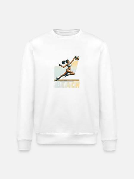 Beach Volleyball - Stanley/Stella Unisex Bio-Sweatshirt ROLLER - Weiß