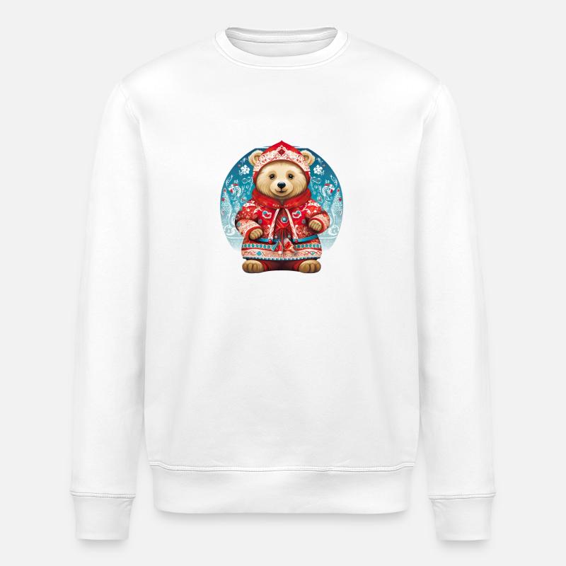 Russische Tradition Weihnachten - Stanley/Stella Unisex Bio-Sweatshirt ROLLER - Weiß