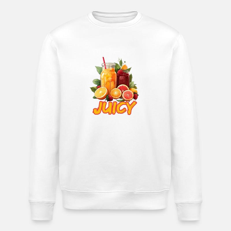 Frische Zitrusfrüchte Saftige Sommerfrüchte - Stanley/Stella Unisex Bio-Sweatshirt ROLLER - Weiß