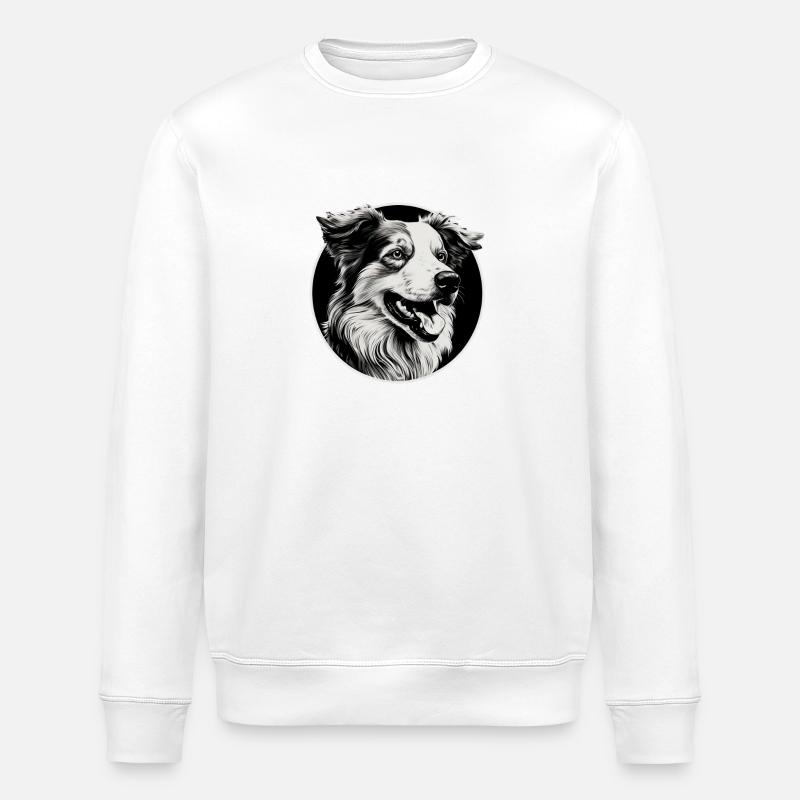 Austrailianischer Schäferhund - Stanley/Stella Unisex Bio-Sweatshirt ROLLER - Weiß