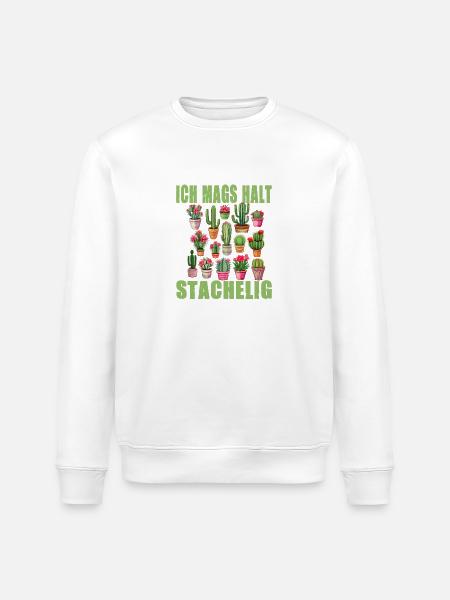 Ich mags halt stachelig - Stanley/Stella Unisex Bio-Sweatshirt ROLLER - Weiß