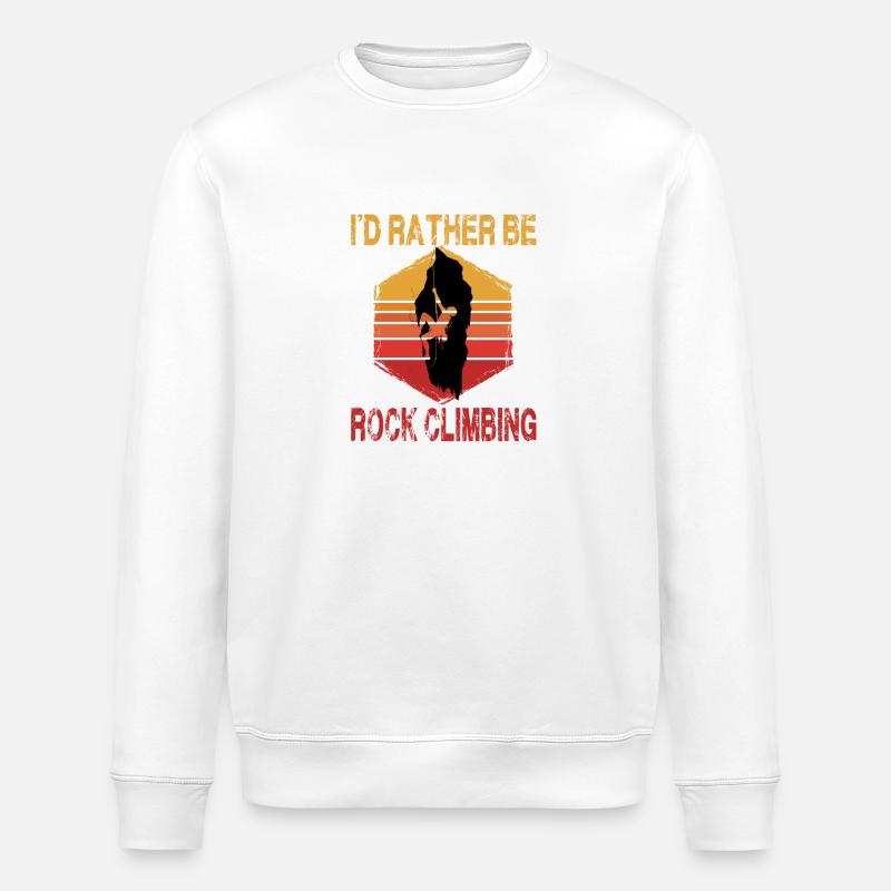 I'D Rather Be Rock Climbing - Stanley/Stella Unisex Bio-Sweatshirt ROLLER - Weiß