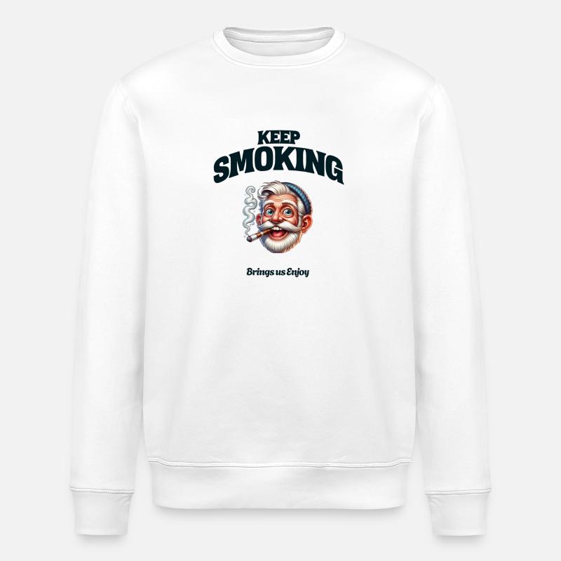 Keep Smoking - Stanley/Stella Unisex Bio-Sweatshirt ROLLER - Weiß