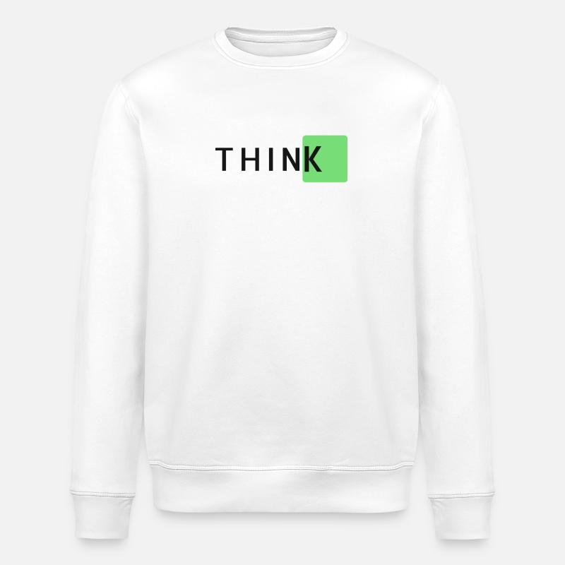 ThinkK Green Block Typo - Sweat bio ROLLER Stanley/Stella Unisexe - blanc