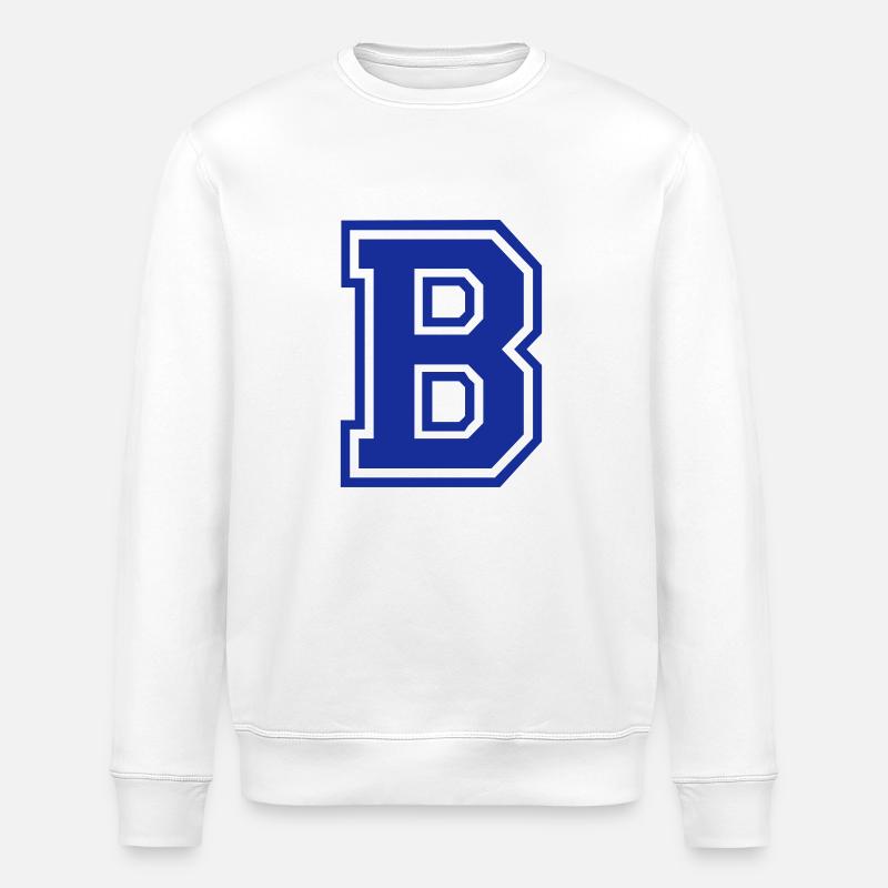 Buchstabe B - Stanley/Stella Unisex Bio-Sweatshirt ROLLER - Weiß