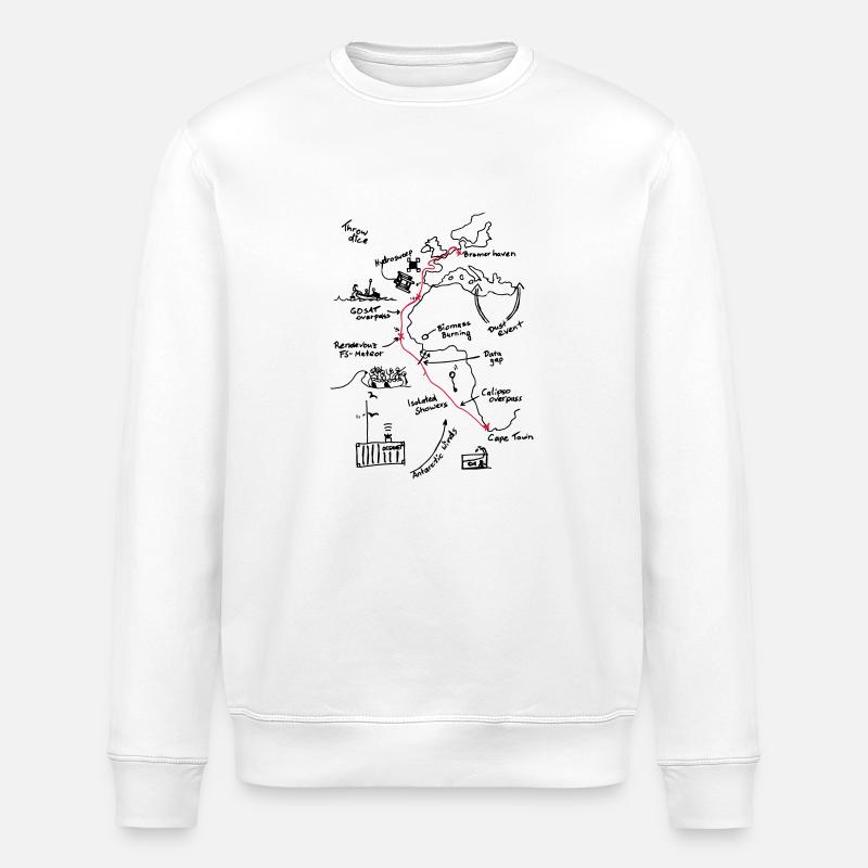 Polarstern Cruiseplot - Stanley/Stella Unisex Bio-Sweatshirt ROLLER - Weiß