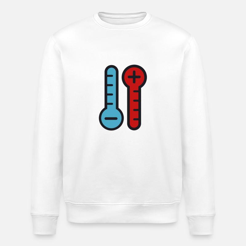 Hot Cold Temperature - Stanley/Stella ROLLER Unisex Organic Sweatshirt - white