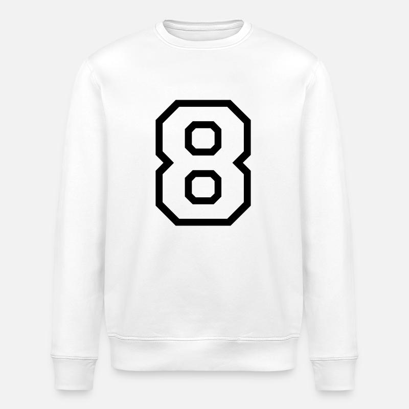 THE NUMBER EIGHT-8 - Sweat bio ROLLER Stanley/Stella Unisexe - blanc
