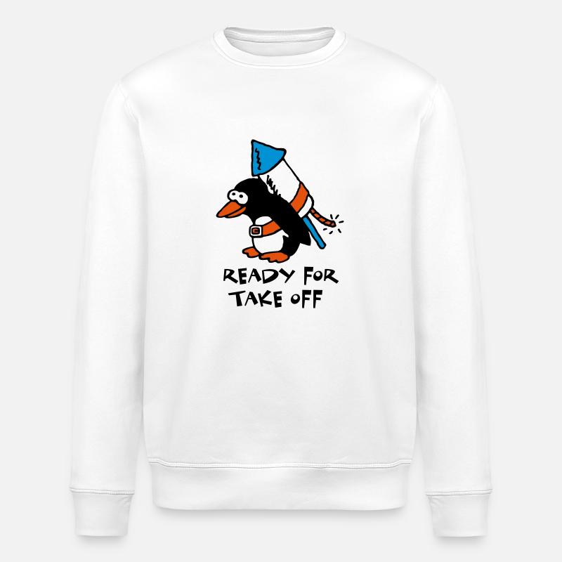 rocket_pinguin_white_c_3c - Sweat bio ROLLER Stanley/Stella Unisexe - blanc