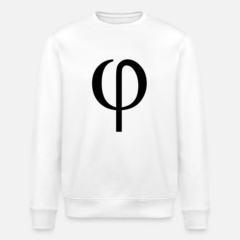 phi greek - Stanley/Stella ROLLER Unisex Organic Sweatshirt - white