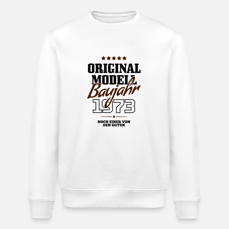 Baujahr 1973 - Stanley/Stella Unisex Bio-Sweatshirt ROLLER - Weiß