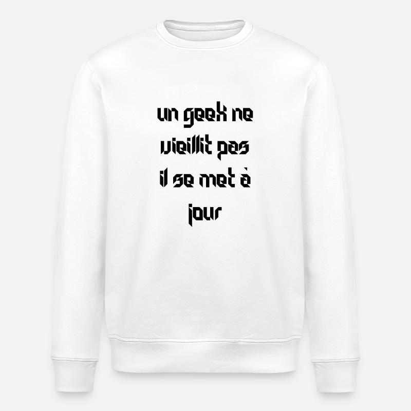 geeks - Stanley/Stella Unisex Bio-Sweatshirt ROLLER - Weiß