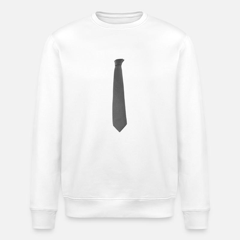 Grey Tie - Stanley/Stella ROLLER Unisex Organic Sweatshirt - white