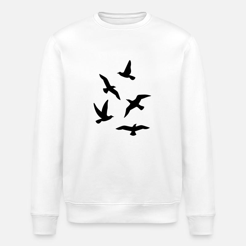 Oiseaux - Sweat bio ROLLER Stanley/Stella Unisexe - blanc