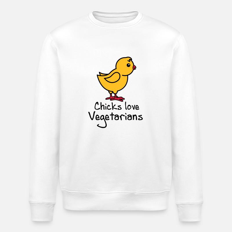 vegetarians - Stanley/Stella ROLLER Unisex Organic Sweatshirt - white