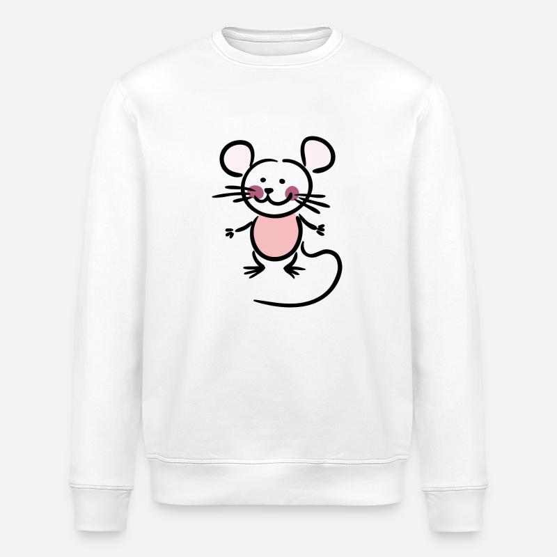 Maus - Stanley/Stella Unisex Bio-Sweatshirt ROLLER - Weiß