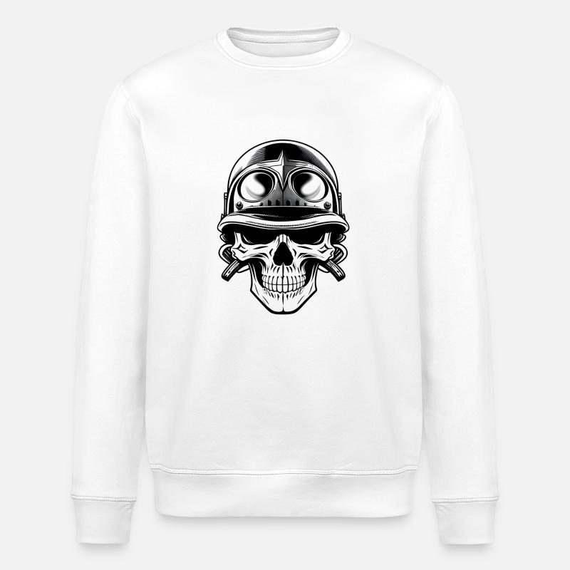 Schädel - Stanley/Stella Unisex Bio-Sweatshirt ROLLER - Weiß