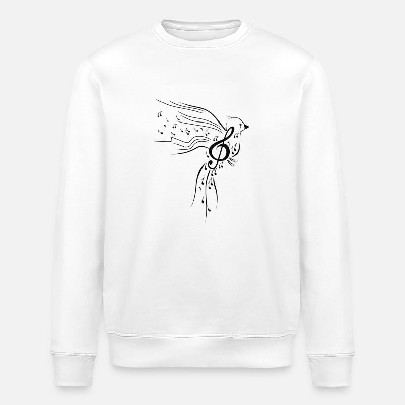 Musik Vogel - Stanley/Stella Unisex Bio-Sweatshirt ROLLER - Weiß