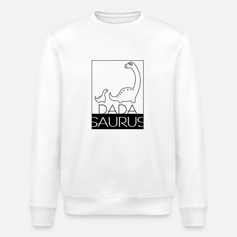 Dadasaurus - Stanley/Stella ROLLER Unisex Organic Sweatshirt - white