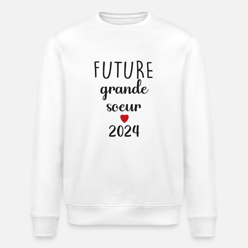 Future big sister - 2024 - Stanley/Stella ROLLER Unisex Organic Sweatshirt - white