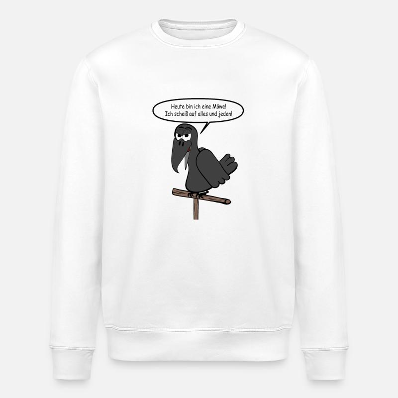 Heute bin ich eine Möwe - Stanley/Stella Unisex Bio-Sweatshirt ROLLER - Weiß
