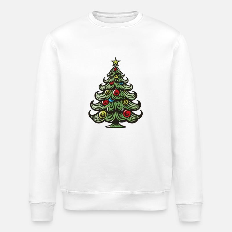 Arbre de Noël - Sweat bio ROLLER Stanley/Stella Unisexe - blanc