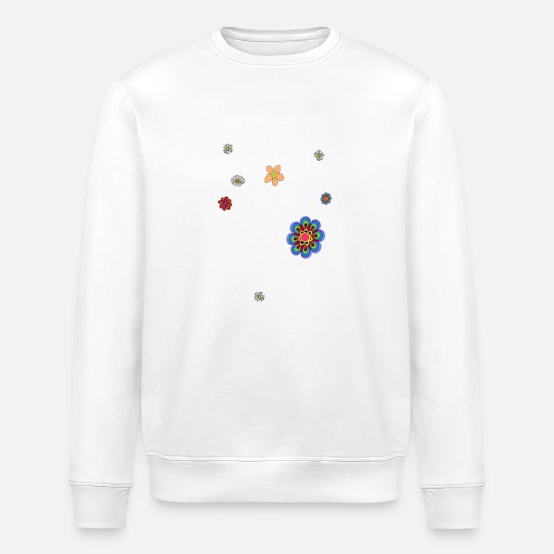 Blumen - Stanley/Stella Unisex Bio-Sweatshirt ROLLER - Weiß