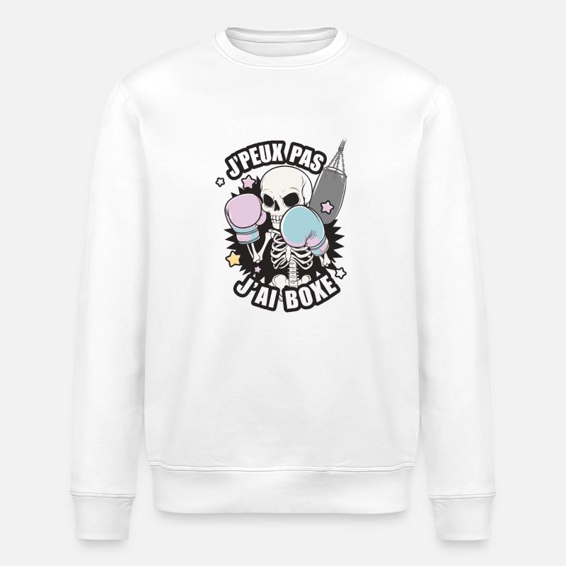 Je peux pas j'ai boxe - Sweat bio ROLLER Stanley/Stella Unisexe - blanc