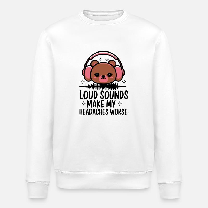 Ours avec casque - Sweat bio ROLLER Stanley/Stella Unisexe - blanc