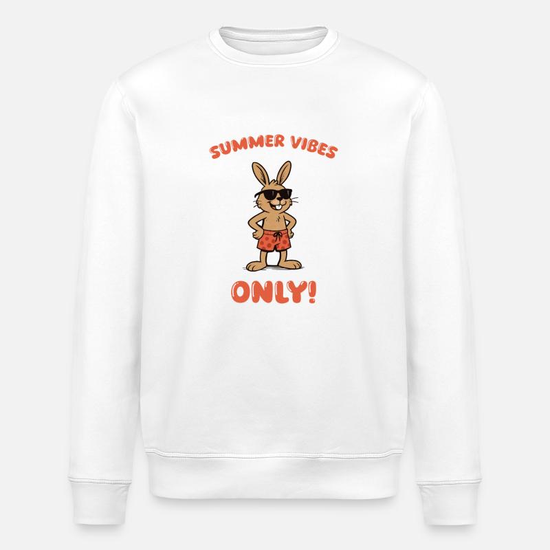 hase summervibes - Stanley/Stella Unisex Bio-Sweatshirt ROLLER - Weiß