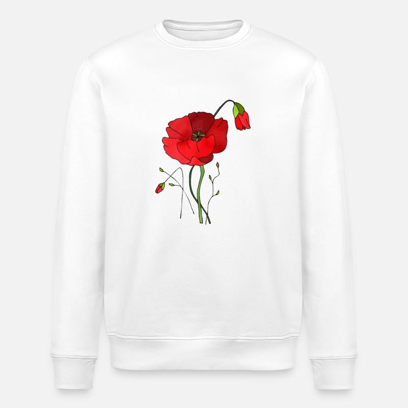 Blumen - Stanley/Stella Unisex Bio-Sweatshirt ROLLER - Weiß