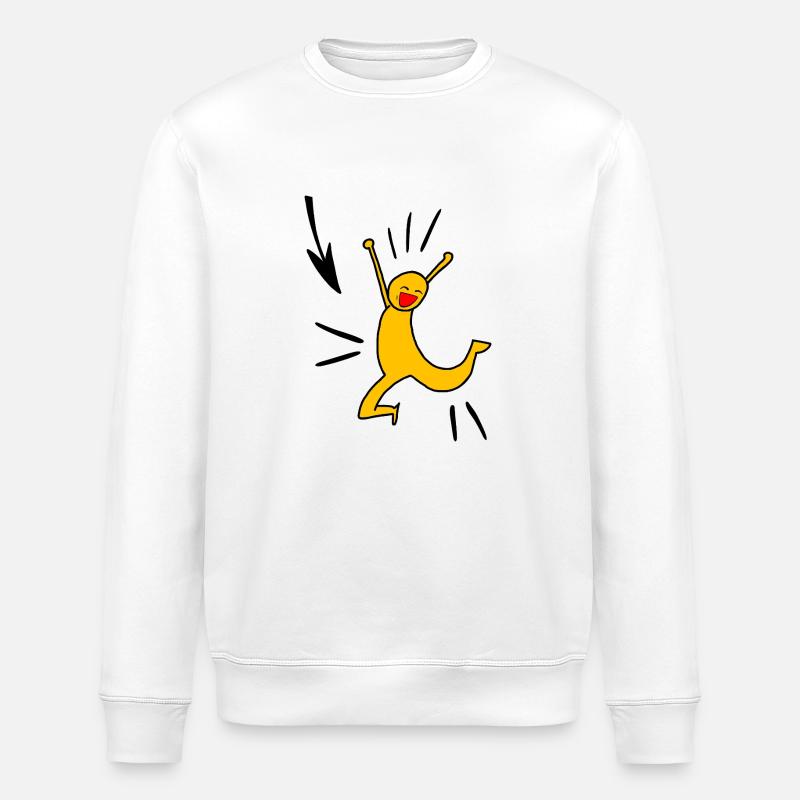 Joie jaune - Sweat bio ROLLER Stanley/Stella Unisexe - blanc