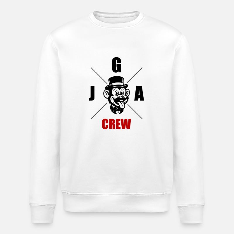 Jga Crew Affe - Stanley/Stella Unisex Bio-Sweatshirt ROLLER - Weiß