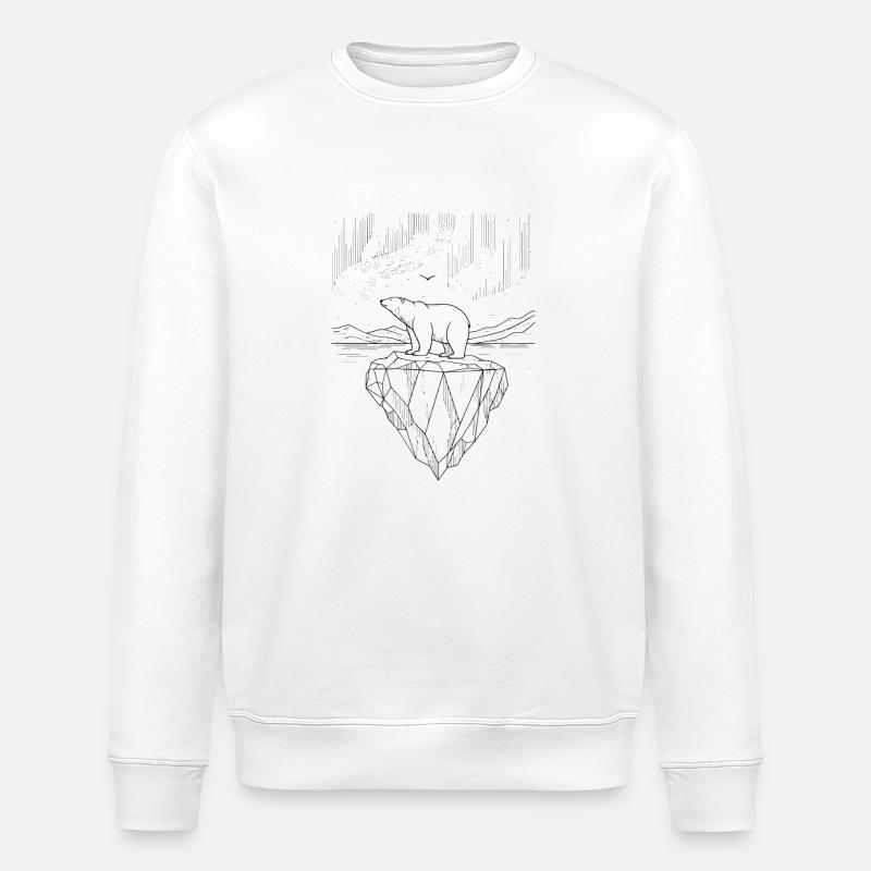 Grönland - Eisberg mit Eisbär - Sweat bio ROLLER Stanley/Stella Unisexe - blanc