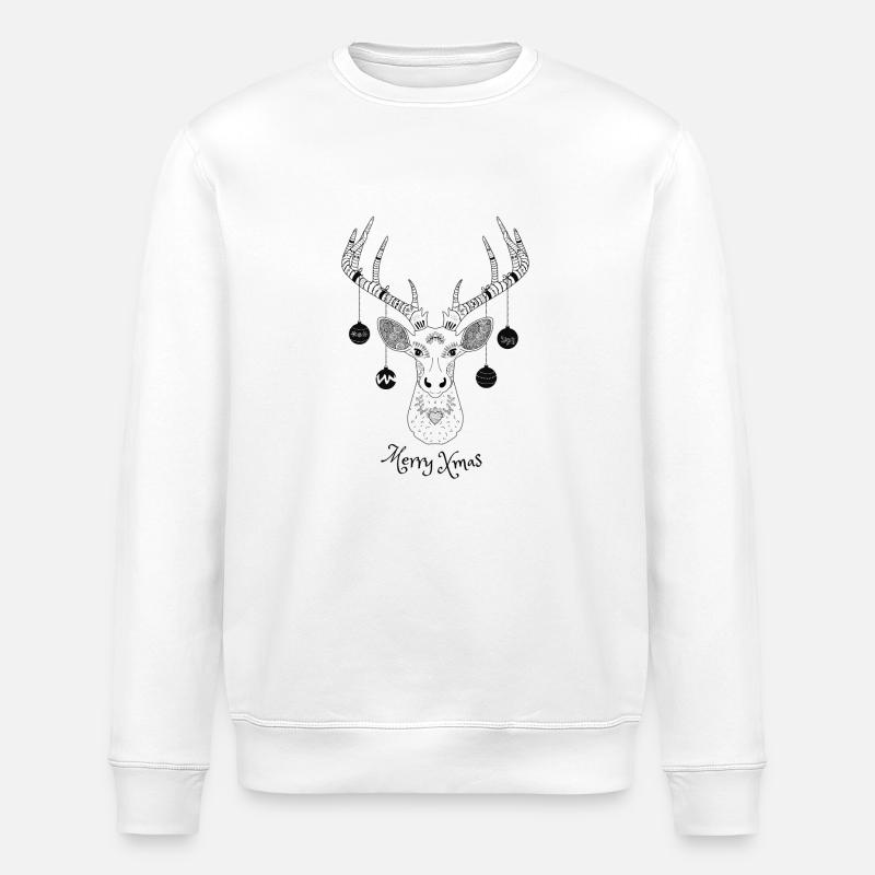 Hirsch xmas - Stanley/Stella Unisex Bio-Sweatshirt ROLLER - Weiß