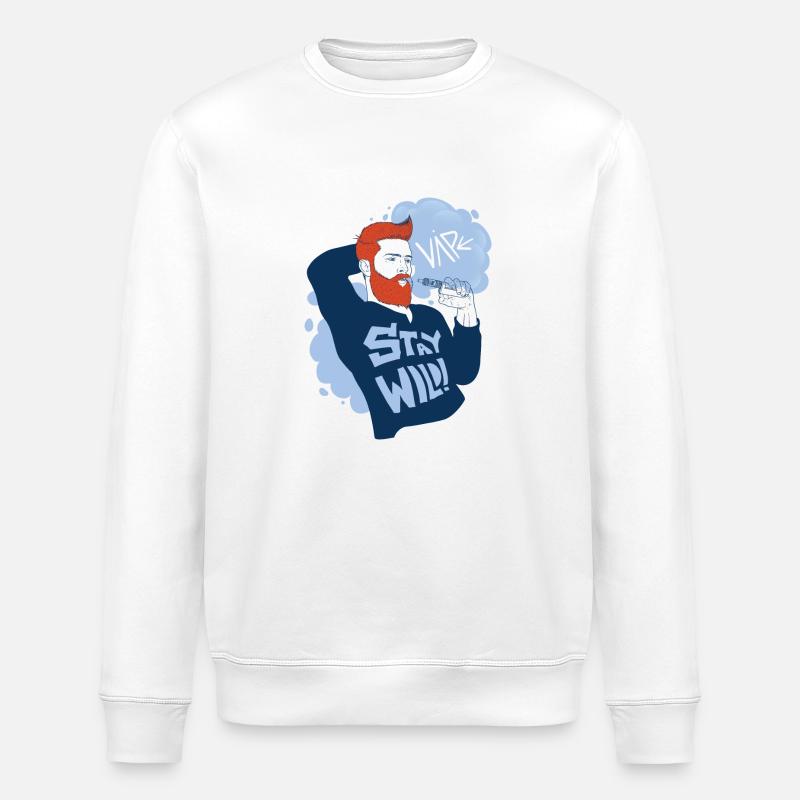 Vaperguy mit wildem Lifestyle - Stanley/Stella Unisex Bio-Sweatshirt ROLLER - Weiß