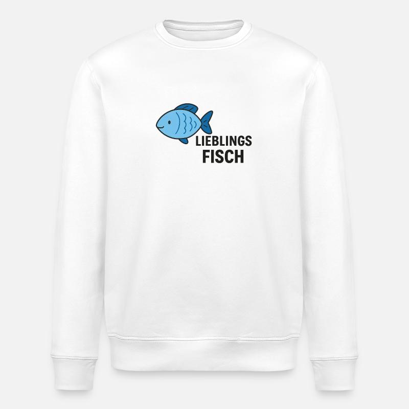 FAVORITE FISH - Stanley/Stella ROLLER Unisex Organic Sweatshirt - white