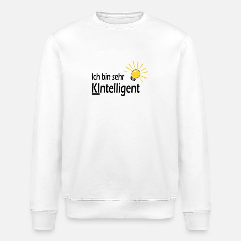 Ich bin sehr KIntelligent - Stanley/Stella Unisex Bio-Sweatshirt ROLLER - Weiß
