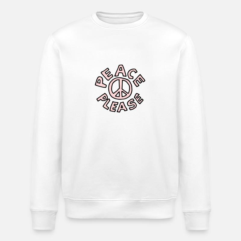 peace please - Stanley/Stella Unisex Bio-Sweatshirt ROLLER - Weiß
