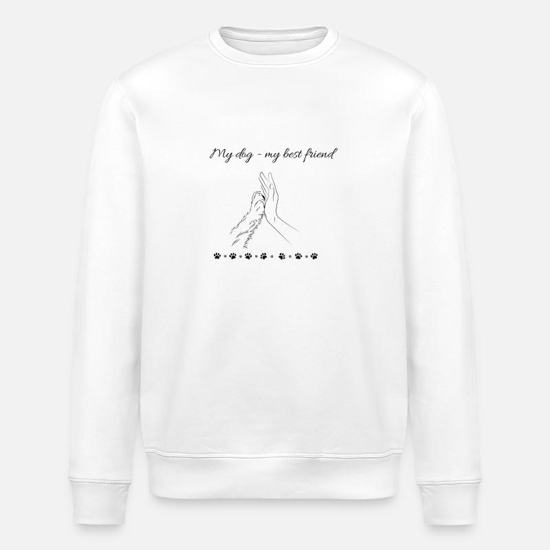 Mon chien mon meilleur ami - Sweat bio ROLLER Stanley/Stella Unisexe - blanc