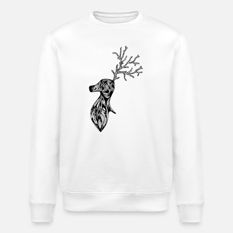 Cerf - Sweat bio ROLLER Stanley/Stella Unisexe - blanc