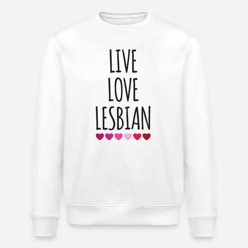 Vivre. Amour. Lesbienne. - Sweat bio ROLLER Stanley/Stella Unisexe - blanc