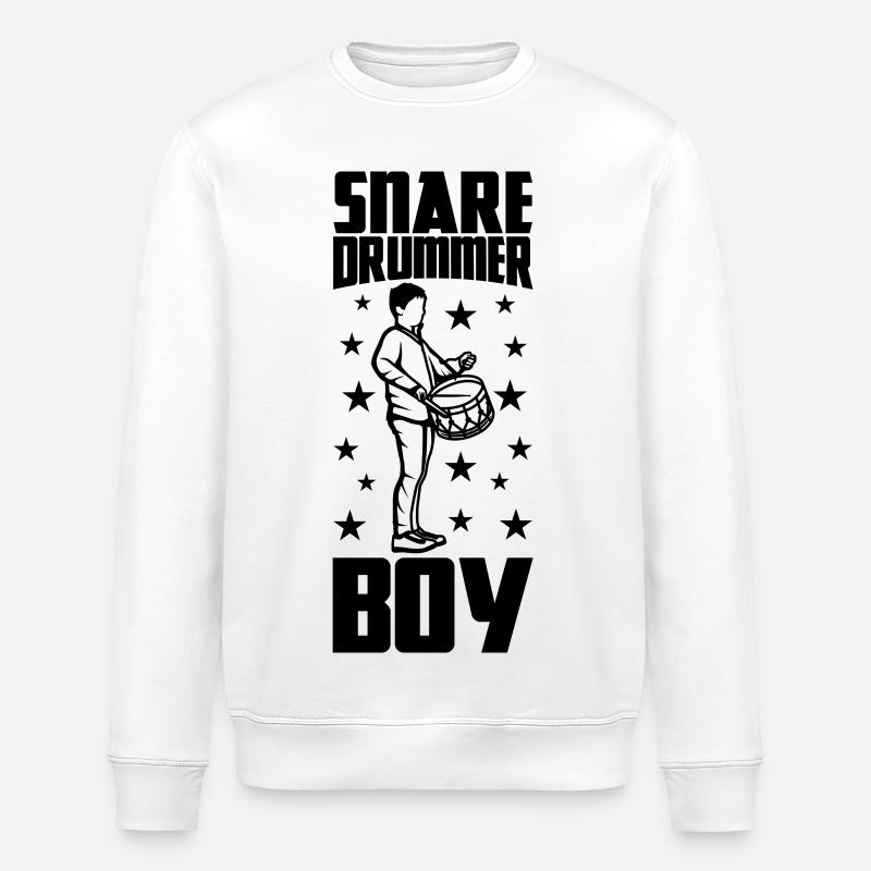 Garçon batteur - Sweat bio ROLLER Stanley/Stella Unisexe - blanc