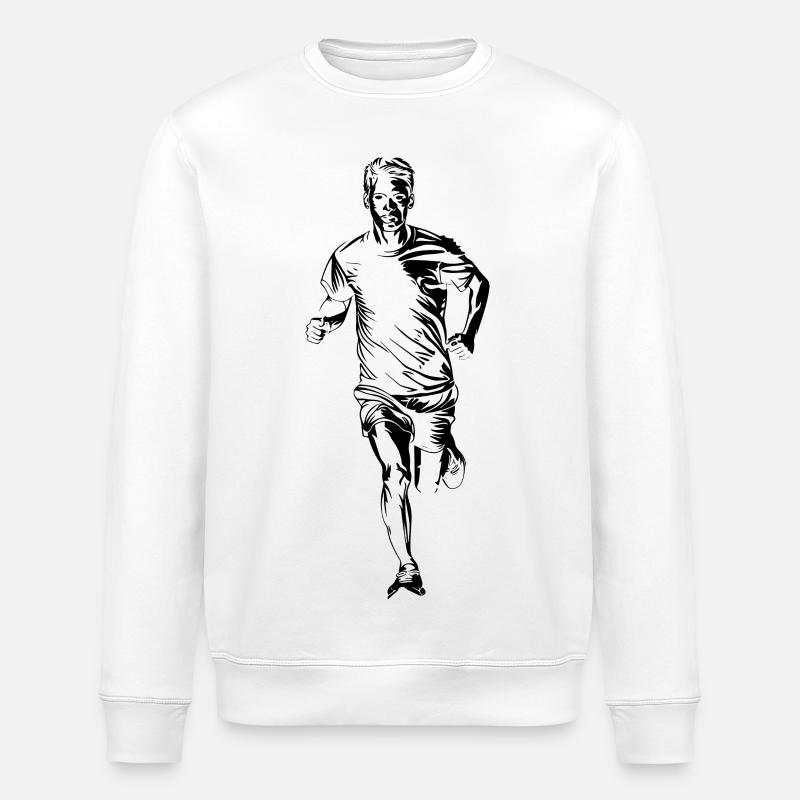 Jogger Zeichnung - Stanley/Stella Unisex Bio-Sweatshirt ROLLER - Weiß