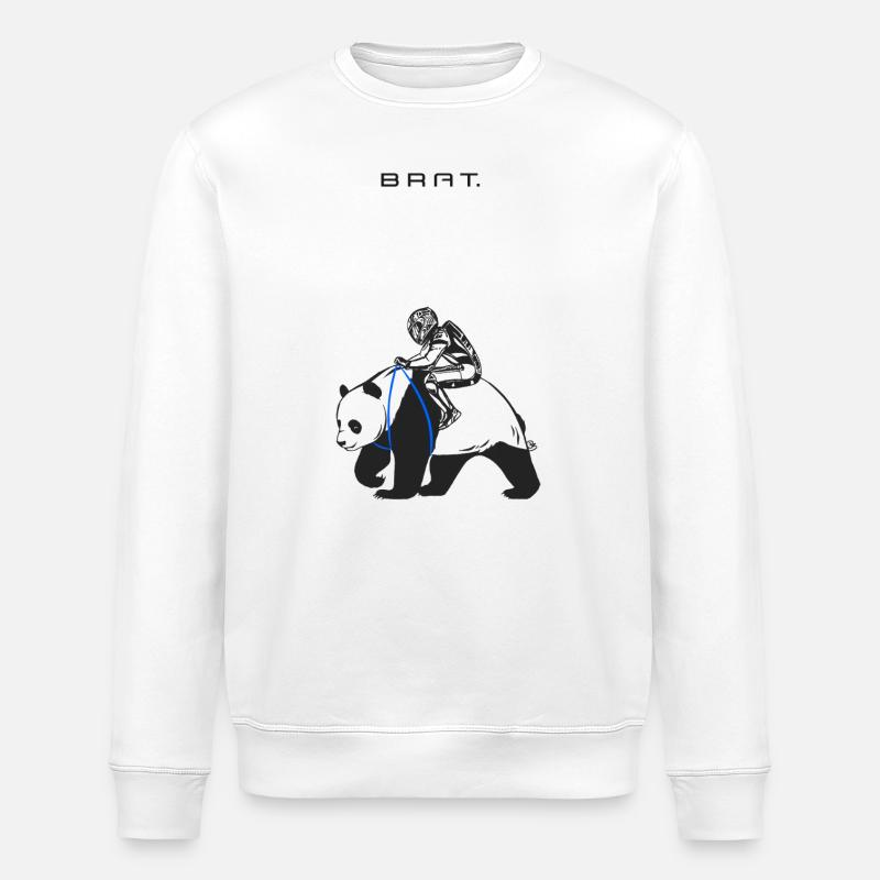 ride_panda - Stanley/Stella Unisex Bio-Sweatshirt ROLLER - Weiß