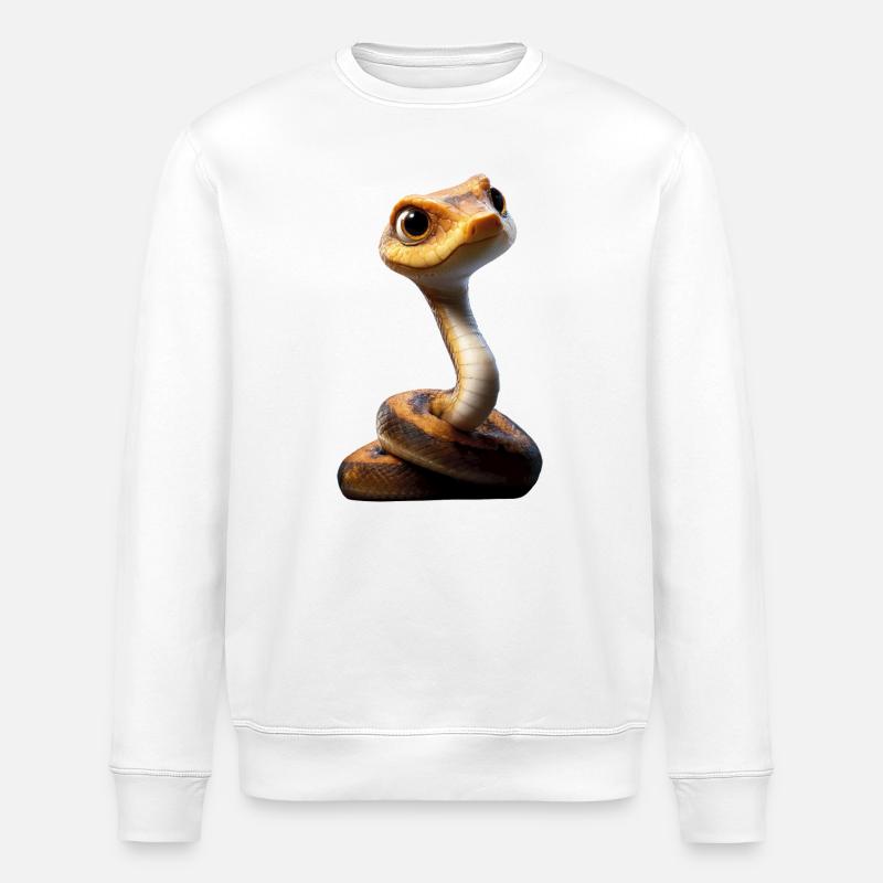 snake, python, cobra, rattlesnake, snakes - Stanley/Stella ROLLER Unisex Organic Sweatshirt - white