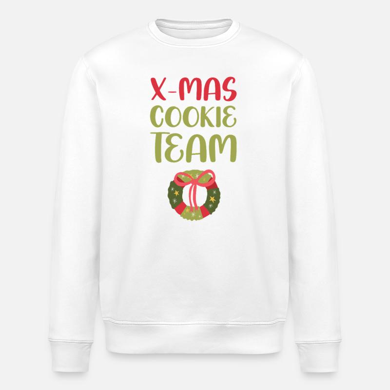 X-Mas Kekse Team - Stanley/Stella Unisex Bio-Sweatshirt ROLLER - Weiß